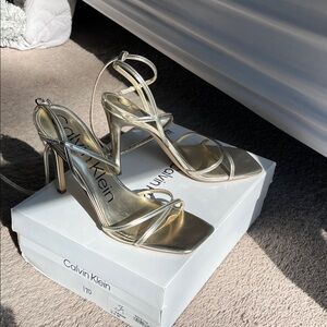 Calvin Klein Metallic Gold Heels